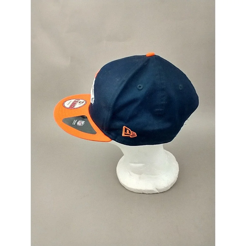 New Era 9FIFTY Denver Broncos Snapback Hat Navy Orange‎ NFL AFC Patch Mens M/L